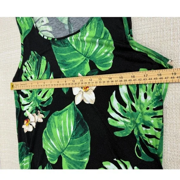 Workshop Republic Clothing Women's Tropical Palm Sleeveless Tank Top Large - Picture 5 of 7